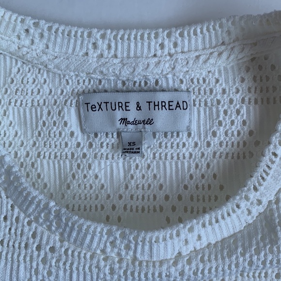 MADEWELL Texture & Thread Geo Eyelet Tie-Front Top XS - Picture 9 of 12